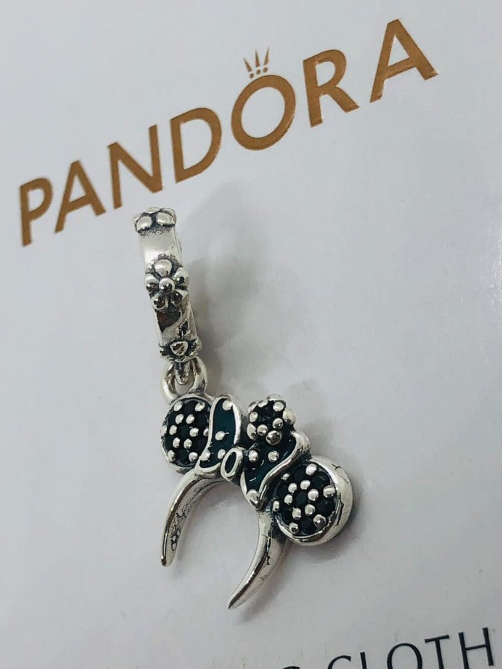 PANDORA  Disney Parks Minnie Mouse Headband Dangle Charm